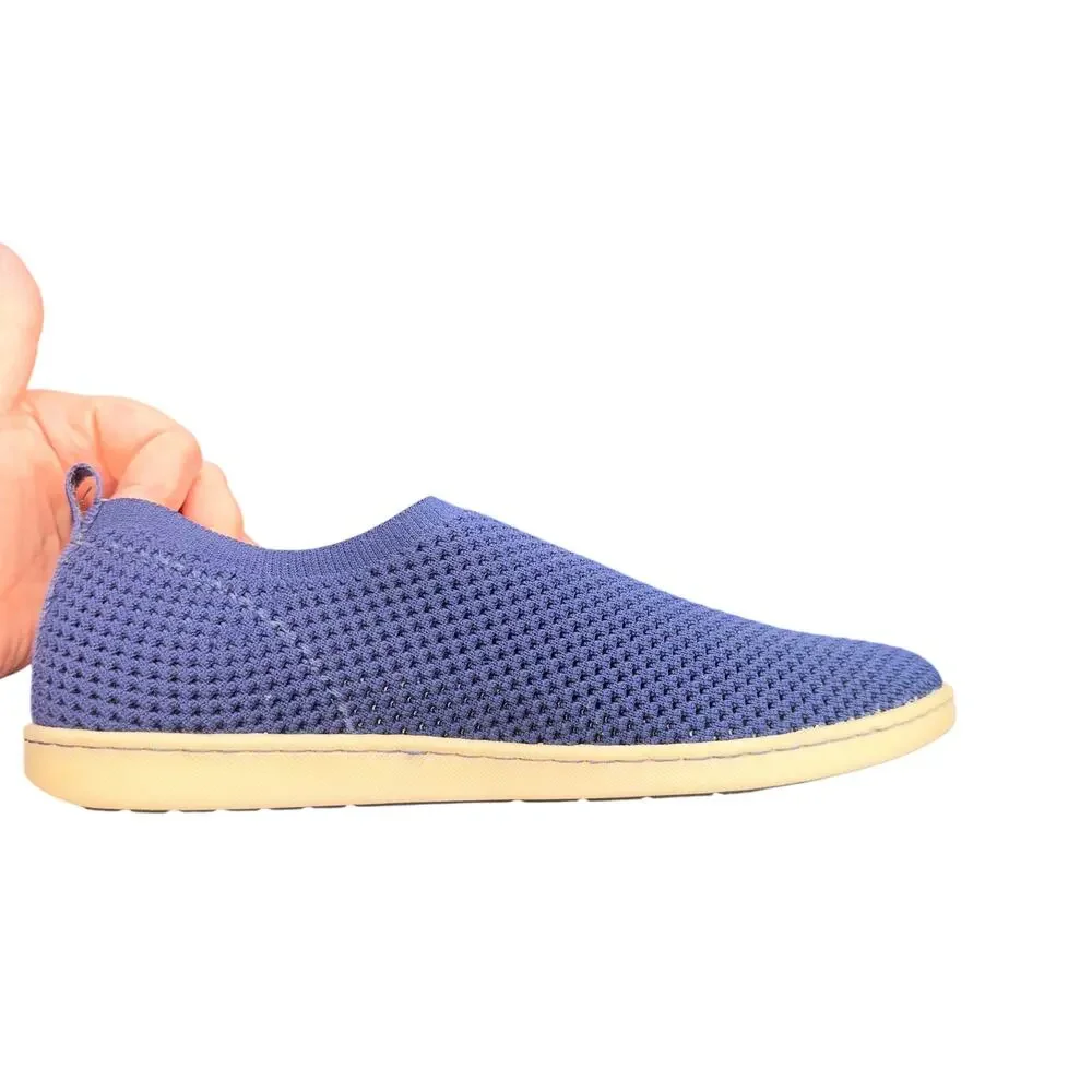 Born Knit Slip On Sneakers Navy Blue Comfort Walking Shoes Women’s 10M